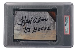 Hank Aaron Signed Slabbed Atlanta Braves 2 Inscription Cut Sig PSA/DNA 85076462 - £309.36 GBP