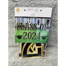 2024 Graduation Party Decorations Black and Silver Congrats Grad Yard Sign Kit - $17.97