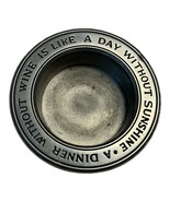 Vintage Eales 1779 Pewter Wine Bottle Coaster – “A Dinner Without Wine I... - $25.00