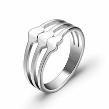 Women Jewellery Leaf Finger Ring  Size 5 - Heart - £5.57 GBP