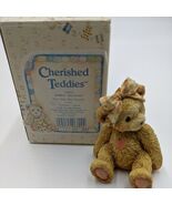Vintage Cherished Teddies Resin Bear Figurine Karen Best Buddy 1991 #950432 - $126.30 MXN