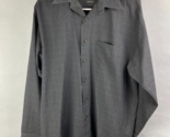 Van Heusen Men’s M (15-15.5) Long Sleeve Gray Patterned Dress Shirt - Bu... - $12.95