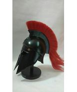 Medieval Greek Corinthian Helmet with Thick Red Plume ~ Roman Spartan Ar... - £86.44 GBP