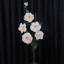 Set of 3 Realistic Iceberg Rose Stems with 7 Blooms Each 29 inches High - £11.18 GBP