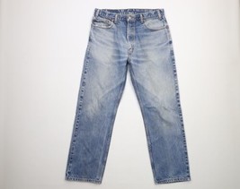 Vintage Y2K 2000 Levis 505 Mens 36x30 Distressed Straight Leg Denim Jeans Blue - £50.64 GBP
