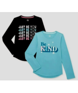 Wonder Nation Girls Long Sleeve 2 Pack SMALL 6-6X Just Be You &amp; Be Kind New - $294.03 MXN