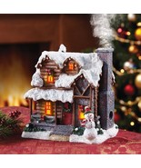 Smoking Country Cabin Incense Burner w/ 8 Cones Christmas Snowman Lighte... - £23.18 GBP