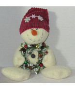 Russ Berrie Stuffed animal Snowman CARROTS 18&quot; Winter Christmas Decoration - $579.49 MXN