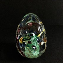 Vintage Art Deco Mid Century Art Abstract Egg Shape Large Paperweight St... - $156.42