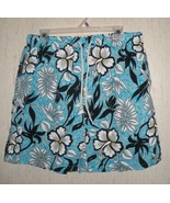 EXCELLENT MENS ISLAND EXPOSURE HAWAIIAN FLORAL PRINT SWIM TRUNKS   SIZE L - €15,38 EUR