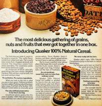 1972 Quaker Natural Cereal Advertisement Raisins Dates Breakfast Vintage... - $19.99