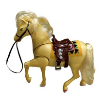 Vintage 2000 Fisher Price Loving Family Aspen Gold Western Horse w Sounds VIDEO - £9.86 GBP