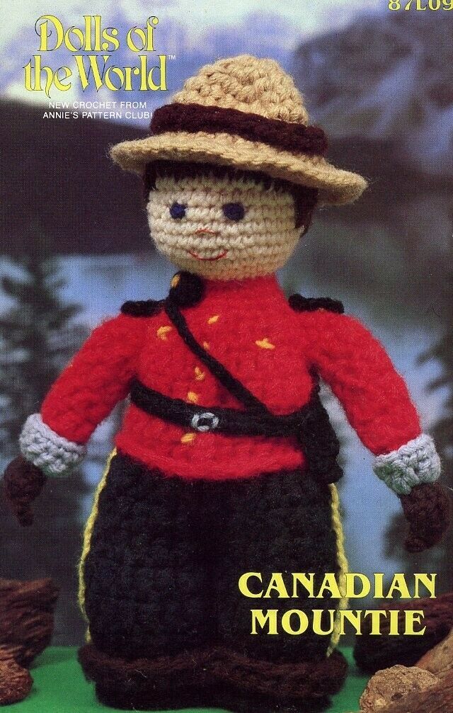 Canadian Mountie 11" Doll Annie's Dolls of the World Crochet Pattern Leaflet - $4.47