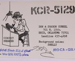 Vintage CB Ham radio Amateur Card KCR 5129 Enid Oklahoma  - £5.53 GBP