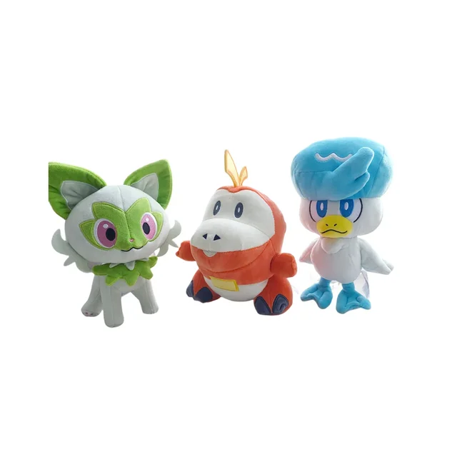 Pokemon Sword&amp;Shield Plush Sprigatito Quaxly Fuecoco Peluche Doll Meowsc... - $10.59