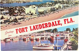 Hotels Fort Lauderdale, Florida Bahia Mar Yacht Basin vintage postcard - £9.38 GBP