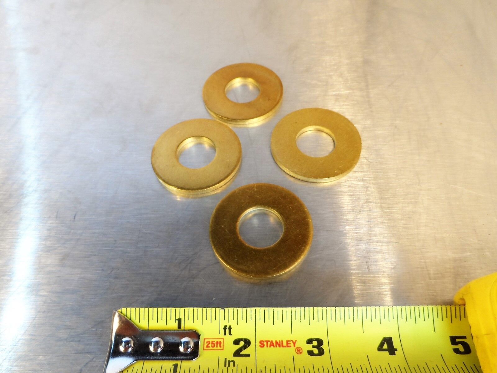 Flat Washer Copper Alloy 260 New 5310-00-470-5954 OD 1.75&quot;, ID .75&quot;, .12... - $7.86