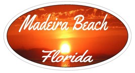 Madeira Beach Oval Bumper Sticker or Helmet Sticker D3732 Florida - £1.09 GBP+