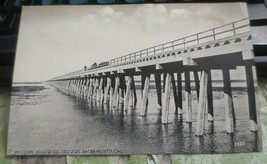 RPPC Real Photo Postcard Yolo Basin Trestle Bridge Sacramento Valley Dav... - £13.29 GBP