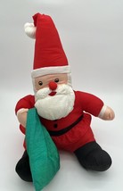 Vintage Santa Claus 14&quot; Plush Nylon Parachute Christmas Int Silver Co READ - £7.43 GBP
