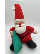 Vintage Santa Claus 14&quot; Plush Nylon Parachute Christmas Int Silver Co READ - £7.09 GBP