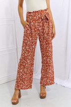 Heimish Right Angle Full Size Geometric Printed Pants in Red Orange - £27.09 GBP