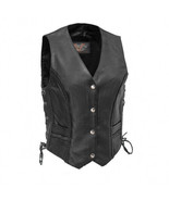 Ladies Lace Side Vest with Gun Pockets and Trimmed In Braid - £76.19 GBP