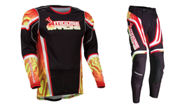 New Moose Racing Agroid Black Red Yellow Dirt Bike Adult MX Riding Gear - £153.36 GBP+