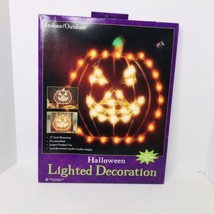 Vintage Impact Plastics 17” Light Up Halloween Pumpkin W/ Box 85503 Tested - £19.38 GBP