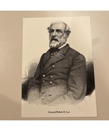 General Robert E Lee Civil War American Heritage Engravings Postcard 4x6 - $6.93