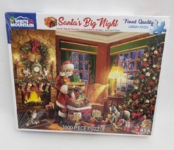 White Mountain Santa&#39;s Big Night Puzzle Daniel Pirola 1000 Pieces #1508 ... - $29.65