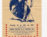 Toreo Bullfighting Company Flyer Sunday July 26, 1959 Mexico City  - £11.05 GBP
