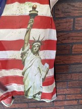 Sleeveless Tank Top Small Stars Stripe Statue Liberty Stretch Shirt Semi... - $5.70