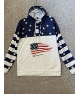 Adult Pray It Forward USA American Flag Pullover Hoodie Size Large - £19.29 GBP