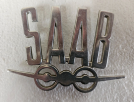 1960s Saab 96 OEM Rear Trunk Emblem Logo Airplane Bull Nose Sport 2 Stroke - $92.29