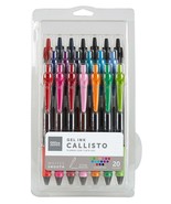 Callisto Retractable Gel Ink Pens, Medium Point, 0.7 mm Transparent Blac... - $365.81 MXN