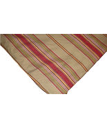 Pottery Barn Twin Flat Sheet Striped Beige Tan Yellow Red + 1 Pillowcase - £11.74 GBP