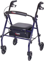 Steel Rollator Walker with Seat and Wheels, Rolling Walker for Seniors, ... - $2,139.47 MXN