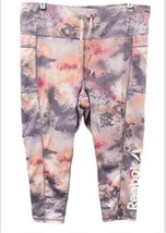 Reebok Womens Capri Leggings Activewear 3XL Workout Pants Splatter Print... - £17.90 GBP