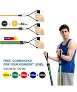 11Pcs Resistance Bands Set Elasticas Fitness Gym Workout Home Outdoor Mu... - $28.78 CAD