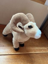 Cute Wild Republic Small Tan Plush Big Horn Sheep Stuffed Animal  - 8 inches tal - £9.00 GBP