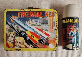 Vtg 1964 Fireball XL5 Lower Grade Lunch Box with Nicer Thermos Gerry And... - $79.99