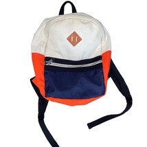 Gap Colorblock Preppy Light academia Backpack Unisex Orange Blue Cream  - £20.33 GBP