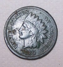 1865 indian Head Penny Plain 5 FS-301 RPD.   20130356 - £18.09 GBP