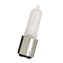 S1982 Satco 50W 120V T4 BA15d Mini Frosted Halogen Lamp - £9.60 GBP