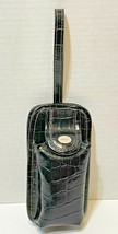 VTG Nine West Womens Cell Phone Wristlet Wallet Black Croc Embossed 6.5 x 3.25  - $14.58