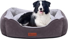 Dog Beds for Large Medium Small Dogs with Reversible Cushion,Soft Machine Washab - £39.09 GBP