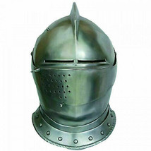Tournoi de chevalier grec médiéval finition argentée réplique de casque... - £128.55 GBP