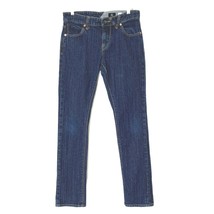 Volcom 2x4 Skinny Blue Denim Jeans Womens size 30 Dark Wash 30 x 30 - £17.68 GBP