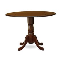 BeUniqueToday Round 42-inch Drop Leaf Dining Table with Pedestal Base in... - £174.09 GBP